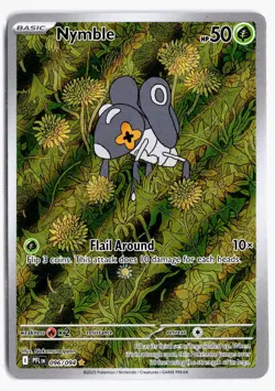 Nymble 096/094 Illustration Rare Phantasmal Flames Pokemon Holo NM - Image 1