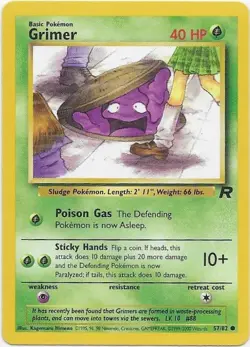 Grimer 57/82 Common Team Rocket Pokemon Unlimited Near Mint - Image 1