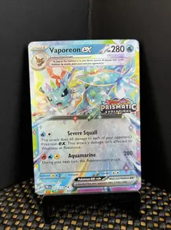 Pokemon Vaporeon EX 23/131 Prismatic Evolutions Stamped - Image 1