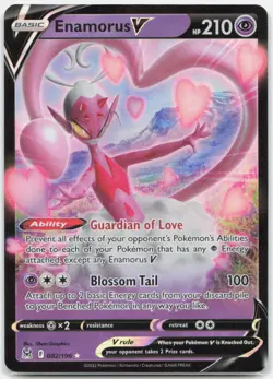 Enamorus V 082/196 Holo V Rare Lost Origin Pokemon Near Mint - Image 1