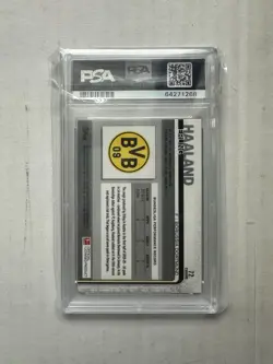 2019 TOPPS CHROME BUNDESLIGA #72 ERLING HAALAND ROOKIE RC PSA 10 - Image 2