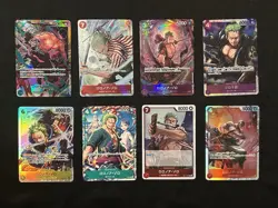 One Piece Card Roronoa Zoro OP06-113,OP14-015 P-094 P,OP09-076,ST18-004 JP 8 set - Image 1