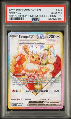 2025 POKEMON SVP EN-SV BLACK STAR PROMO #174 EEVEE EX PSA 10 - Image 1