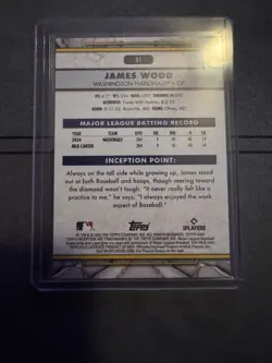 2025 Topps Inception James Wood RC Rookie #31 Nationals - Image 2