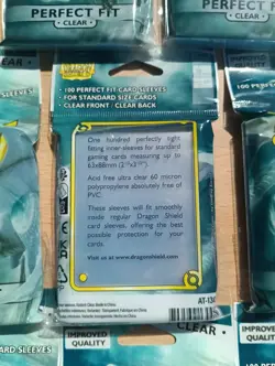 Dragon Shield Lotto 10x100 Sleeves Perfect Fit Clear Standard Size Mtg Pokemon - Image 3