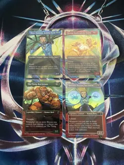 MTG Marvel Super Heroes Fantastic Four Scene Complete FOIL Set of 4 MSH 320-323 - Image 1