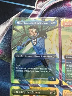MTG Marvel Super Heroes Fantastic Four Scene Complete FOIL Set of 4 MSH 320-323 - Image 2