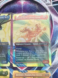 MTG Marvel Super Heroes Fantastic Four Scene Complete FOIL Set of 4 MSH 320-323 - Image 3