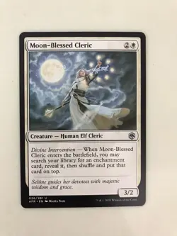Moon-Blessed Cleric MTG Magic the Gathering Card NM Mint Forgotten Realm AFR - Image 1
