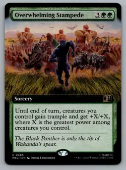 Overwhelming Stampede (Extended Art) 385 Commander: Marvel Super Heroes Magic NM - Image 1