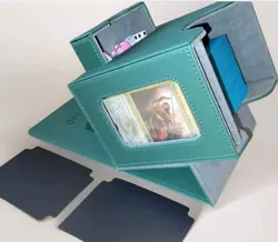MTG Commander Deck Card Box/Display Window/Dice Drawer/160+ Double Sleeved/Green - Image 1