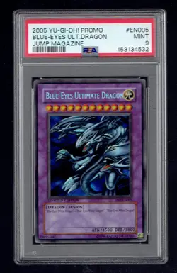 2005 Yugioh Blue-Eyes Ultimate Dragon Jump Magazine Promo PSA 9 MINT - Image 1