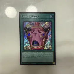 Yugioh! 1x Pot of Sloth CORI-EN061 Secret Rare 1st Ed LP - Image 1