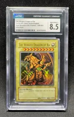 2003 YuGiOh The Winged Dragon of Ra CGC 8.5 (Ultra Rare) GBI-003 Game Boy Promo - Image 1