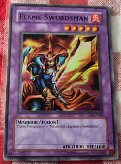 Yu-Gi-Oh! Flame Swordsman LOB-003 Unlimited Exactly as Seen - Image 1
