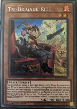 YuGiOh Tri-Brigade Kitt Secret Rare 1st Edition MP22-EN006 NM - Image 1