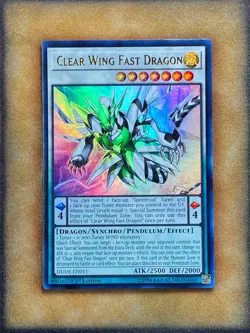 Yugioh Clear Wing Fast Dragon DUDE-EN011 Ultra Rare 1st Ed NM - Image 1