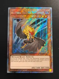 Yugioh Blackwing - Kalut the Moon Shadow RA03-EN217 - Platinum Secret Rare - NM - Image 1