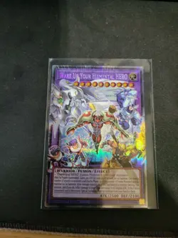 YUGIOH Wake Up Your Elemental HERO RA05-EN142 OVERFRAME Extended Art Starlight - Image 1