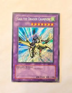 Yugioh Gaia the Dragon Champion LOB-125 Secret Rare LP - Image 1