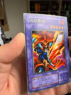 Yugioh Flame Swordsman LB-03 Ultra Rare Yu-Gi-Oh HP DMG Crease - Image 3