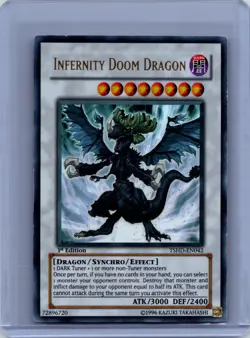 Infernity Doom Dragon 1st Edition Ultra Rare The Shining Darkness TSHD-EN042 LP - Image 1