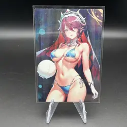 Rosaria Genshin Impact Holographic Anime Collectible Trading Card - Image 1
