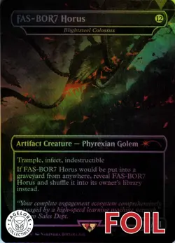 FAS-BOR7 Horus - Blightsteel Colossus (Rainbow) - Secret Lair (2223) - NM Foil - Image 1