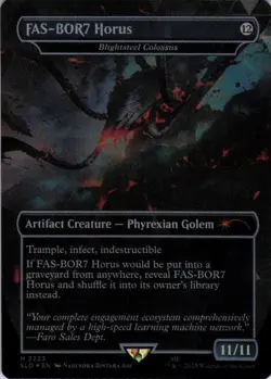 FAS-BOR7 Horus - Blightsteel Colossus (Rainbow) - Secret Lair (2223) - NM Foil - Image 2