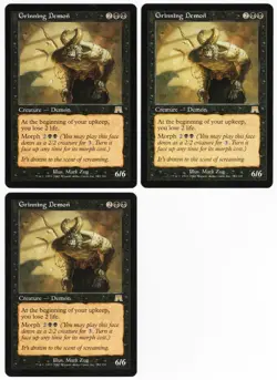 Grinning Demon x3 3x 2002 Onslaught #153 Black Rare Creature MTG NM AZ1 - Image 1
