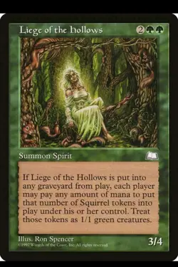 Liege of the Hollows - LP - Weatherlight - RESERVE LIST MTG Vintage 💎 GEM/MINT - Image 1