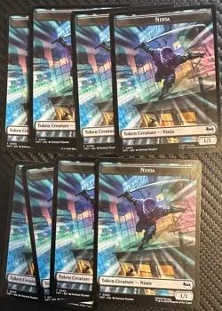 Ninja Tokens Mtg Set Of Seven (7) Magic The Gathering - Image 1