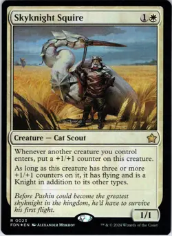 Skyknight Squire 23 Rare Foundations Magic: The Gathering Foil Near Mint - Image 1