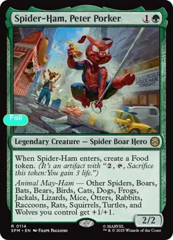 Spider-Ham, Peter Porker - Foil - SPM - 114 NM/LP - Image 1