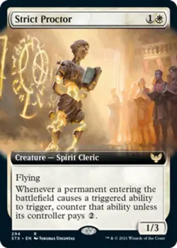 1x Strict Proctor ~ Extended Art - Foil NM-Mint, English Strixhaven: School of M - Image 1