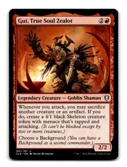 Gut, True Soul Zealot 180 Commander Legends Battle for Baldur's Gate MTG~A11-366 - Image 1