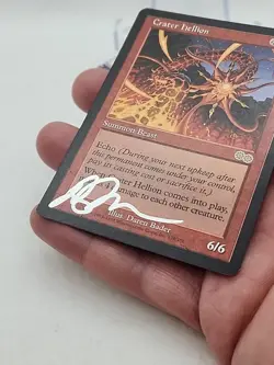 MTG Signed Crater Hellion Daren Bader Silver Sign. #A Urza's Saga *CCGHouse* RA - Image 3