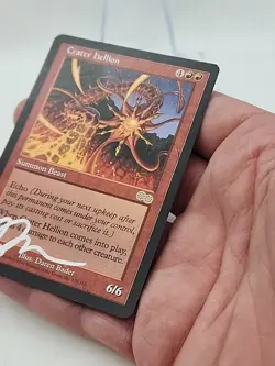 MTG Signed Crater Hellion Daren Bader Silver Sign. #A Urza's Saga *CCGHouse* RA - Image 4
