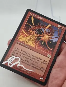 MTG Signed Crater Hellion Daren Bader Silver Sign. #A Urza's Saga *CCGHouse* RA - Image 5