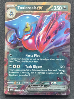 Toxicroak ex Pokemon Scarlet & Violet Base Set 131/198 Double Rare NM - Image 1