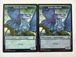 Faerie Dragon x2 TOKEN MtG ENGLISH Adventures in the Realms LP - Image 1