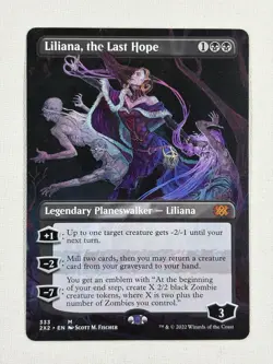 Liliana, the Last Hope [Double Masters 2022] NM Borderless Magic: The Gathering - Image 1