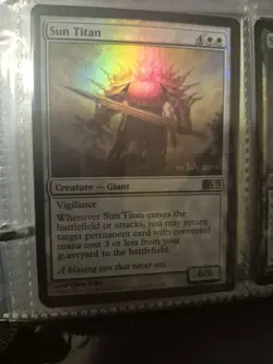 MTG FOIL Sun Titan (Prerelease) (Magic 2011 Core Set) - Promo #035 - Image 1