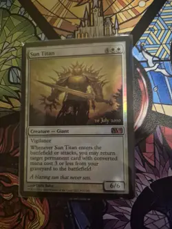 MTG FOIL Sun Titan (Prerelease) (Magic 2011 Core Set) - Promo #035 - Image 2