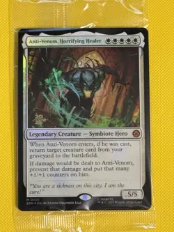 MTG Anti-Venom, Horrifying Healer Sealed Holo Foil PROMO Marvel's Spider-Man. NM - Image 1