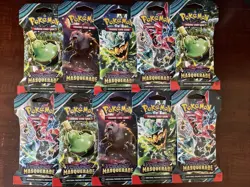 Lot of 10 Pokemon Scarlet and Violet Twilight Masquerade Sleeved Booster Packs - Image 1