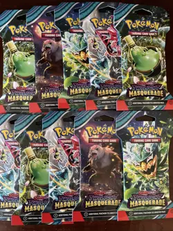 Lot of 10 Pokemon Scarlet and Violet Twilight Masquerade Sleeved Booster Packs - Image 2