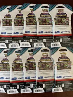 Lot of 10 Pokemon Scarlet and Violet Twilight Masquerade Sleeved Booster Packs - Image 3