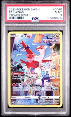 Latias GG20/GG70 - PSA 9 - MINT - Crown Zenith Full Art Galarian Gallery Pokemon - Image 3