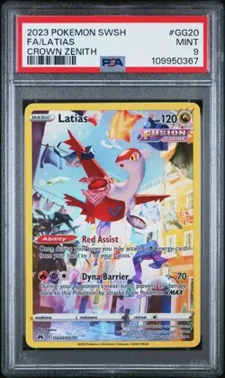 Latias GG20/GG70 - PSA 9 - MINT - Crown Zenith Full Art Galarian Gallery Pokemon - Image 5
